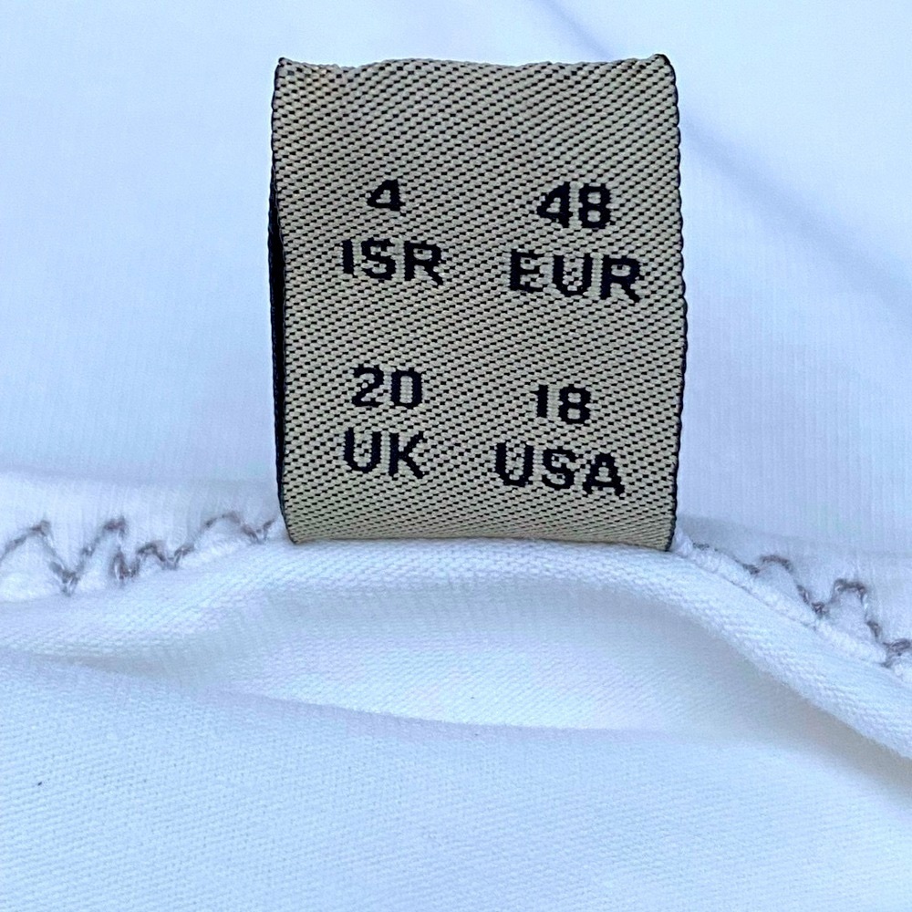 NWOT ml Matimil Trend 3/4 Sleeve Ivory Cotton Stretch T- Shirt Tunic Top Size 18 - Picture 11 of 11